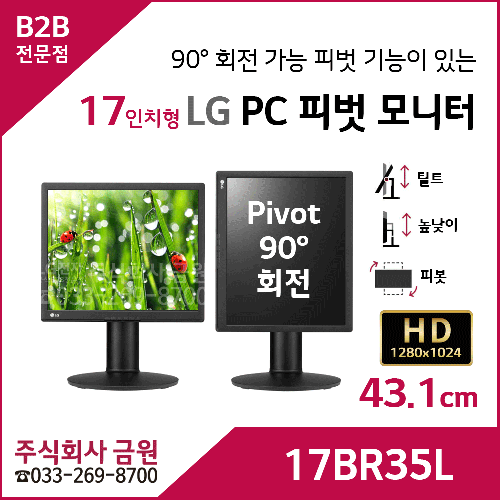 LG 17인치 LED 모니터 17BR35L