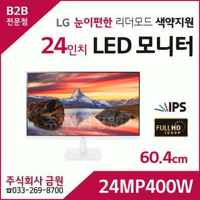 LG 24인치 LED 모니터 24MP400W