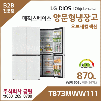 LG 디오스 오브제컬렉션 매직스페이스 냉장고 T873MWW111