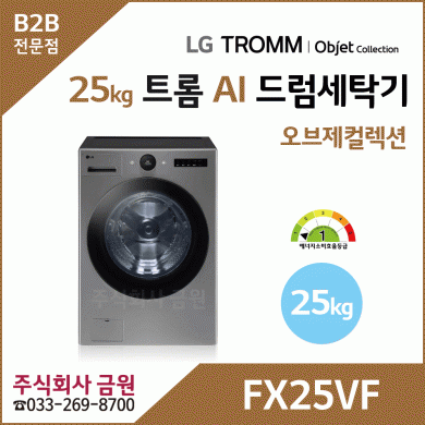 LG 트롬 25kg AI 오브제컬렉션 드럼세탁기 FX25VF