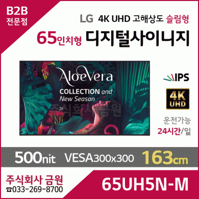 LG전자 65인치 디지털사이니지 65UH5N-M