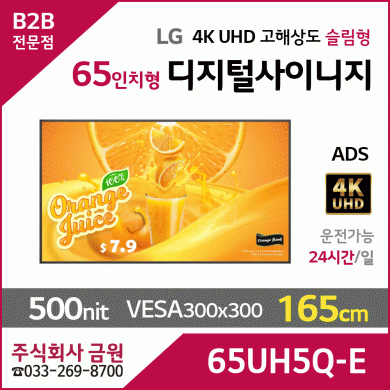 LG전자 65인치 디지털사이니지 65UH5Q-E