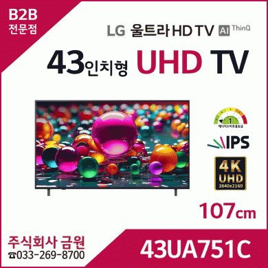 LG 83인치 4K UHD LED TV 43UA751C
