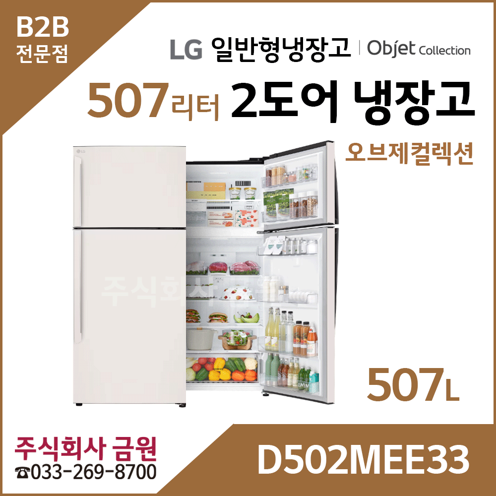 LG 2도어 일반냉장고 D502MEE33