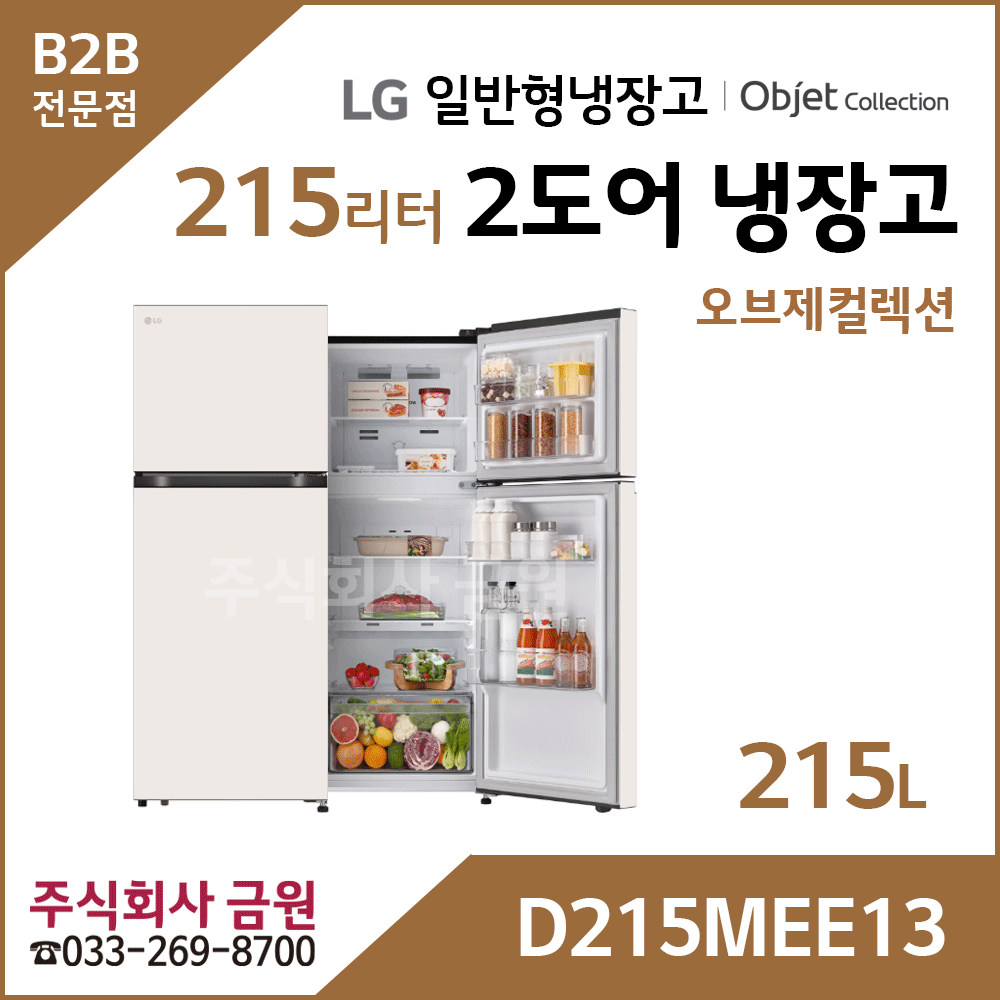 LG 2도어 일반냉장고 D215MEE13