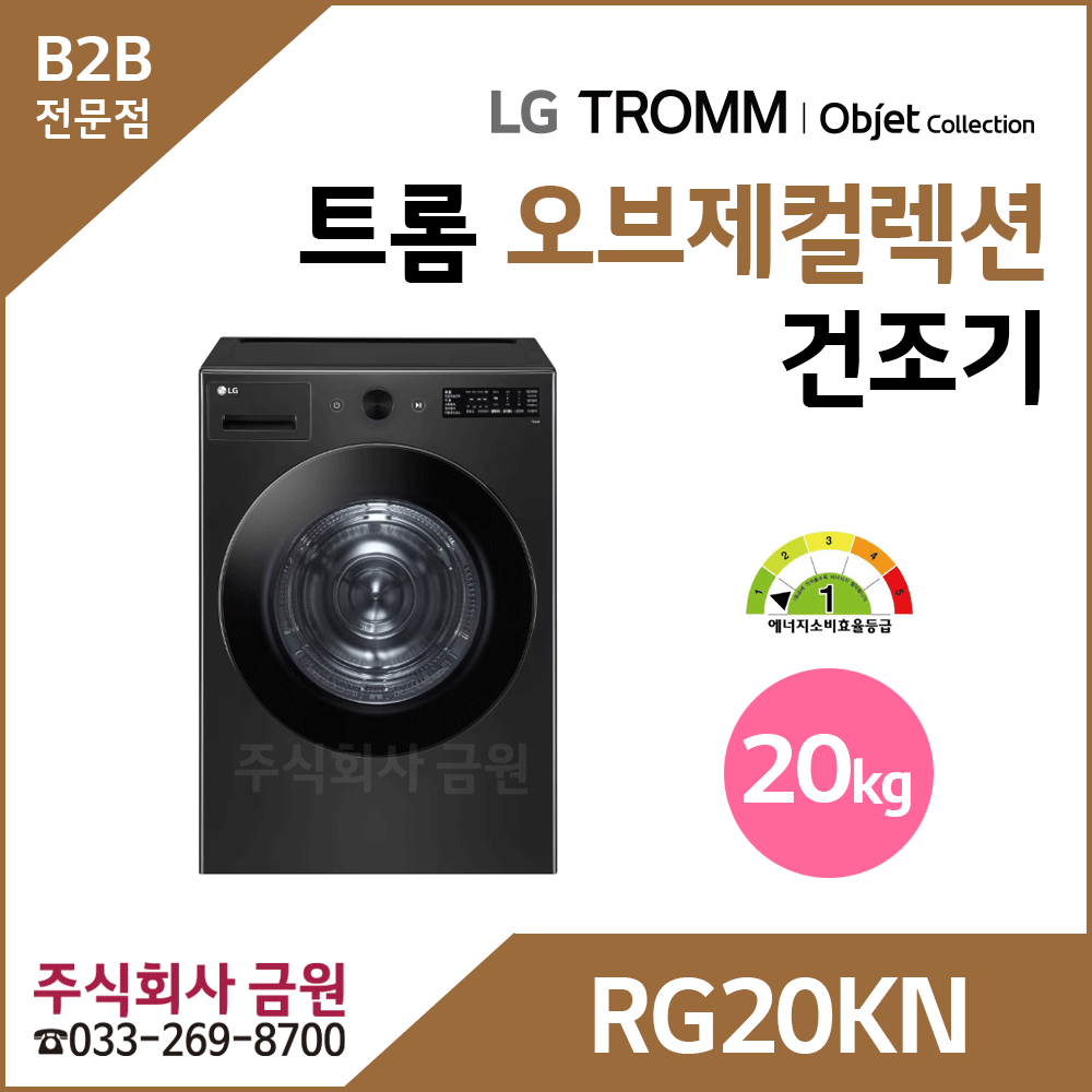 LG 트롬 20kg 전기식 건조기 RG20KN