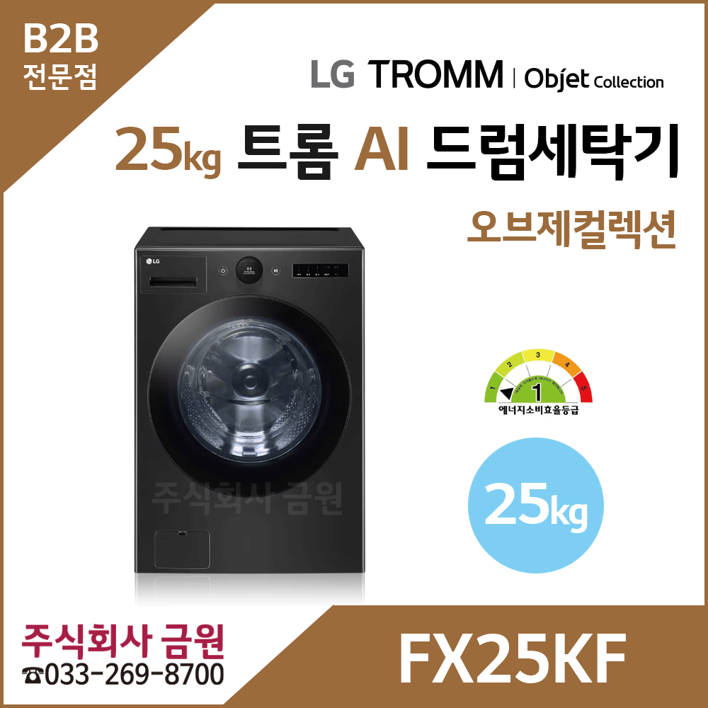 LG 트롬 25kg AI 오브제컬렉션 드럼세탁기 FX25KF