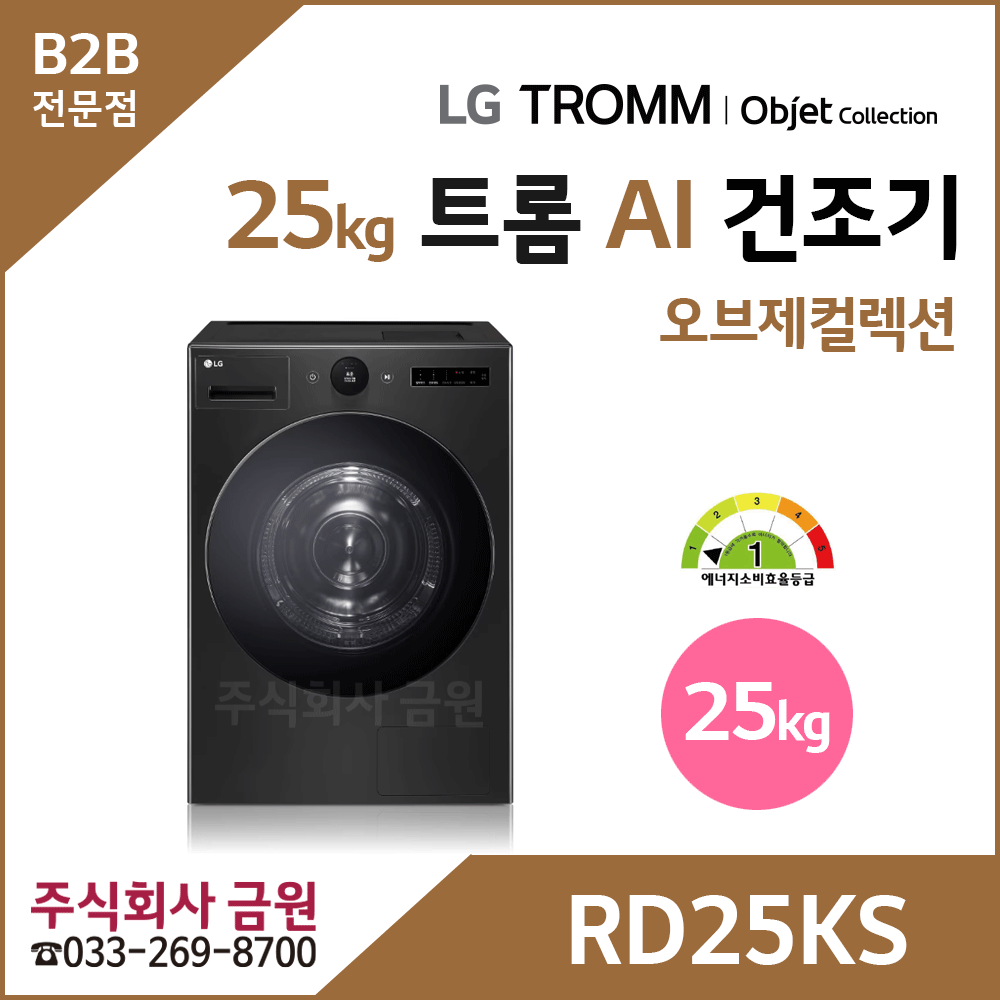 LG 트롬 AI 오브제컬렉션 건조기 25kg RD25KS