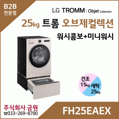 LG 트롬 오브제컬렉션 워시콤보 + 미니워시 FH25EAEX