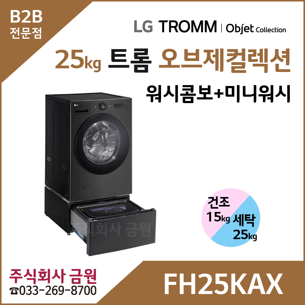 LG 트롬 오브제컬렉션 워시콤보 + 미니워시 FH25KAX