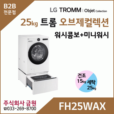 LG 트롬 오브제컬렉션 워시콤보 + 미니워시 FH25WAX