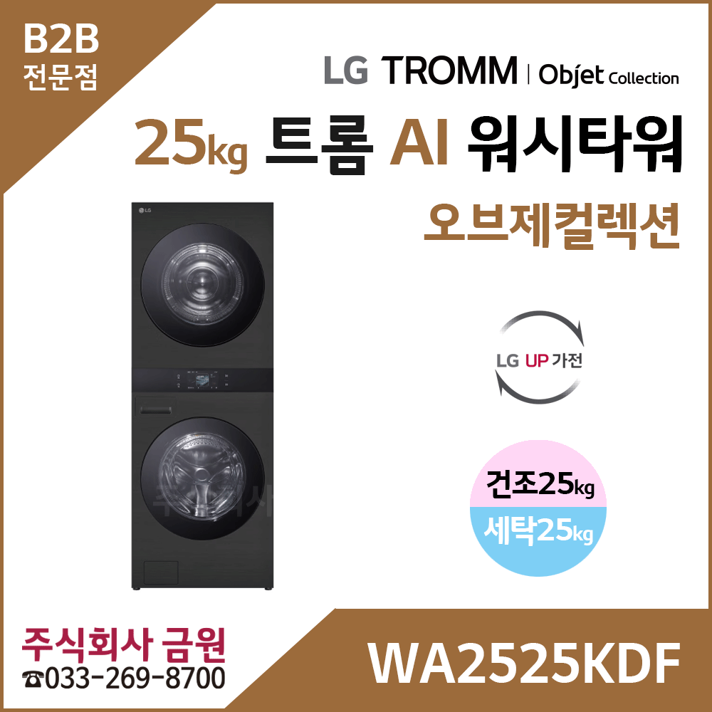 LG 트롬 AI 오브제컬렉션 워시타워 WA2525KDF