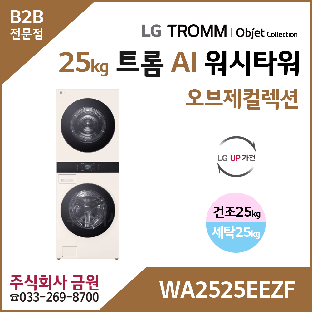 LG 트롬 AI 오브제컬렉션 워시타워 WA2525EEZF
