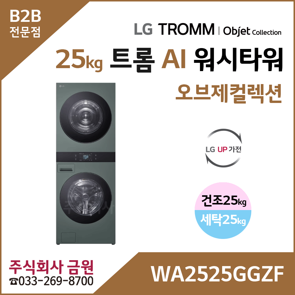 LG 트롬 AI 오브제컬렉션 워시타워 WA2525GGZF