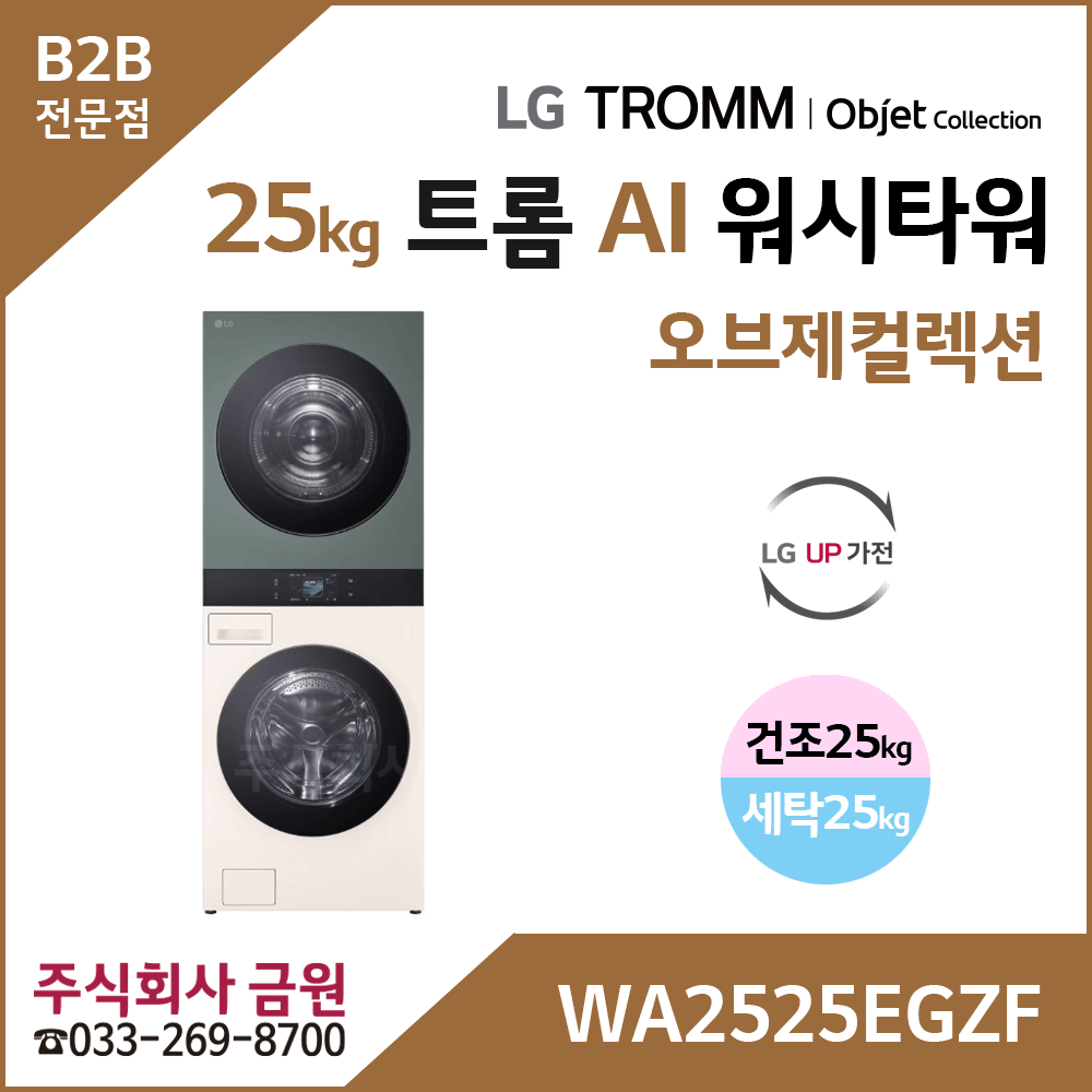 LG 트롬 AI 오브제컬렉션 워시타워 WA2525EGZF