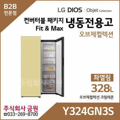 LG 컨버터블 패키지 오브제컬렉션 냉동 Y324GN3S