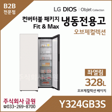 LG 컨버터블 패키지 오브제컬렉션 냉동 Y324GB3S